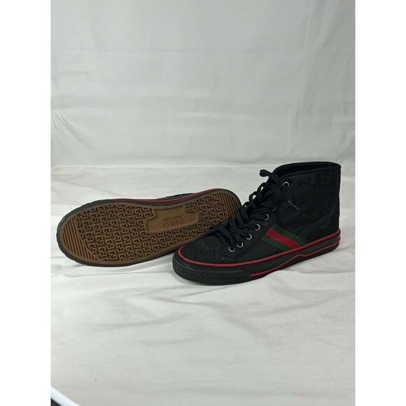 Gucci Tennis 1977 High Top GG Sneakers Black  US 9 SPB JA-364541 main image 14